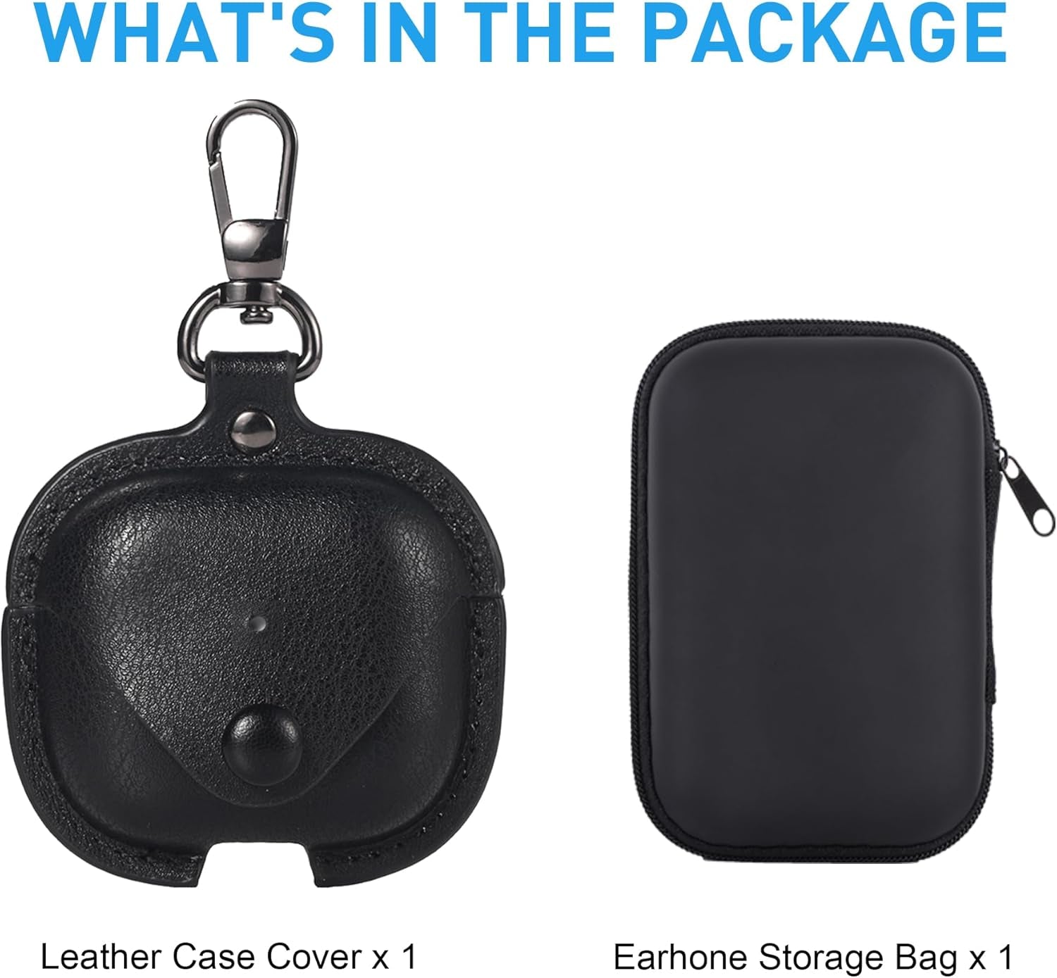 for Airpods 4 Case Leather, for Airpods 4Th Generation Case Cover Leather Airpod Gen 4 Protective Cover with Keychain Compatible with Apple Airpod Generation 4Th 2024, Black